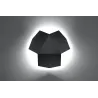 Applique TRE, acier noir - Pas cher