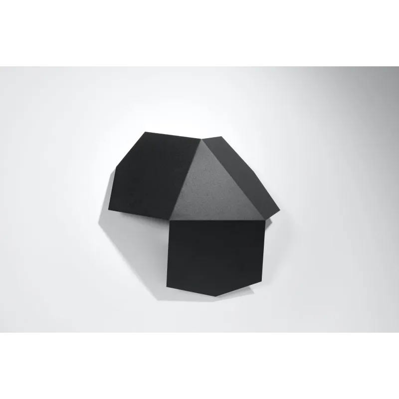 Applique TRE, acier noir - Pas cher