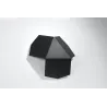 Applique TRE, acier noir - Pas cher