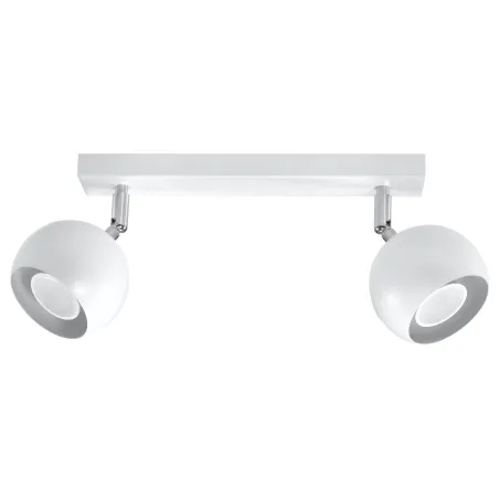Plafonnier OCULARE 2, acier blanc, GU10 - Pas cher