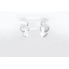 Plafonnier OCULARE 4, acier blanc, GU10 - Pas cher