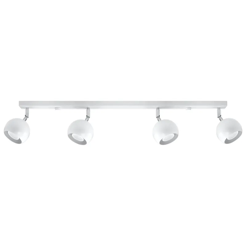 Plafonnier OCULARE 4L, acier blanc, GU10 - Pas cher