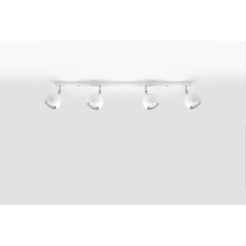Plafonnier OCULARE 4L, acier blanc, GU10 - Pas cher