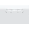 Plafonnier OCULARE 4L, acier blanc, GU10 - Pas cher