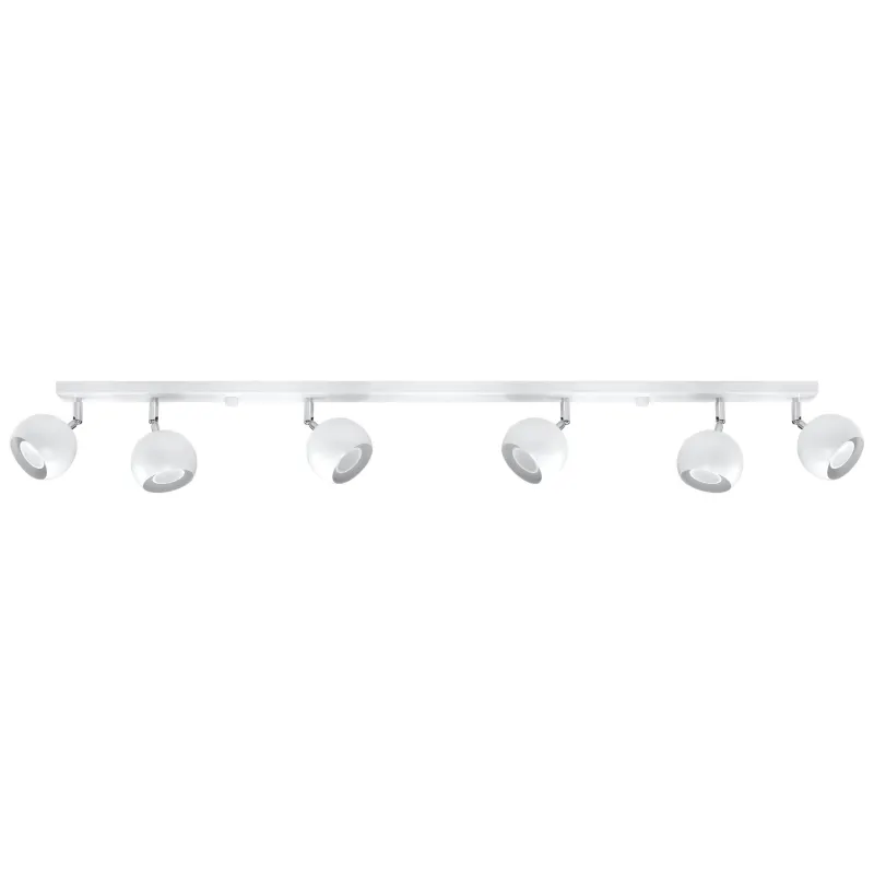 Plafonnier OCULARE 6L, acier blanc, GU10 - Pas cher