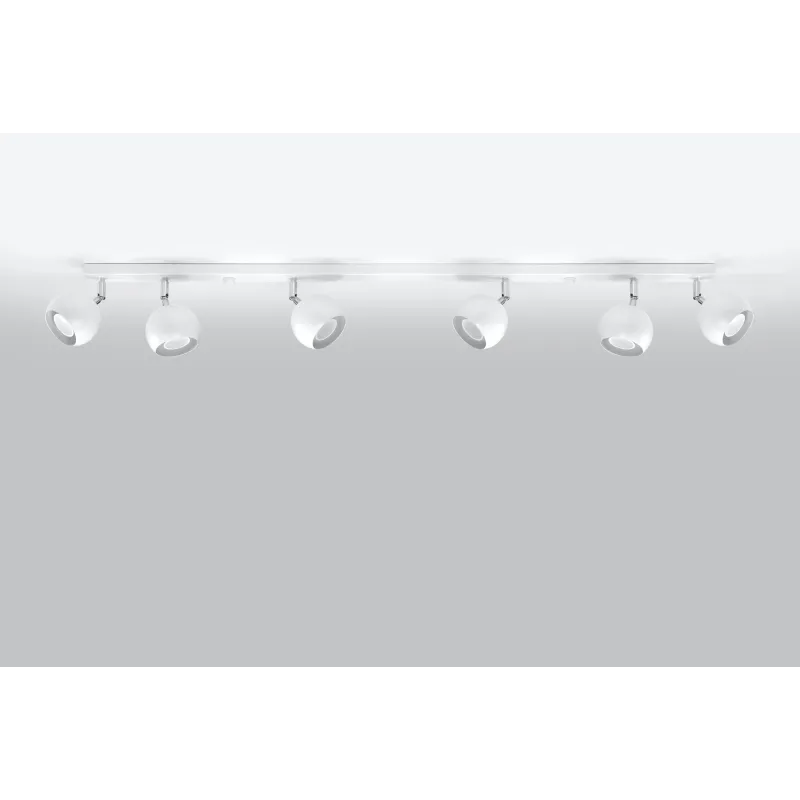 Plafonnier OCULARE 6L, acier blanc, GU10 - Pas cher