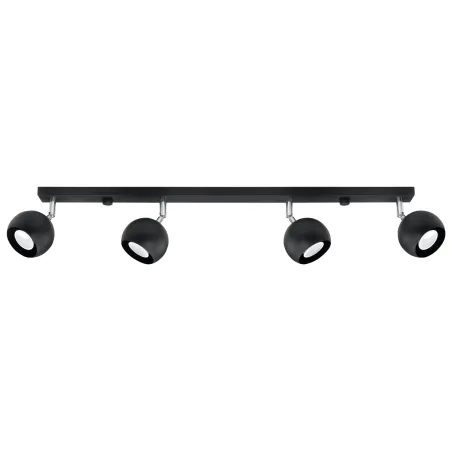 Plafonnier OCULARE 4L, acier noir, GU10 - Pas cher