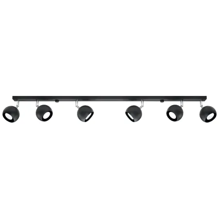 Plafonnier OCULARE 6L, acier noir, GU10 - Pas cher