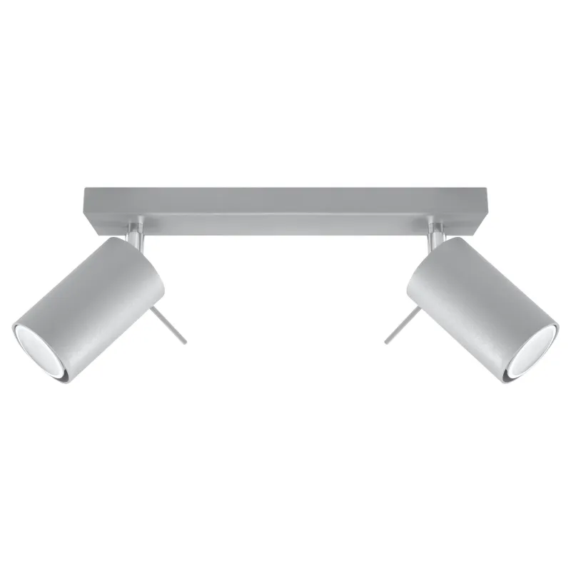 Plafonnier RING 2, acier gris, GU10 - Pas cher