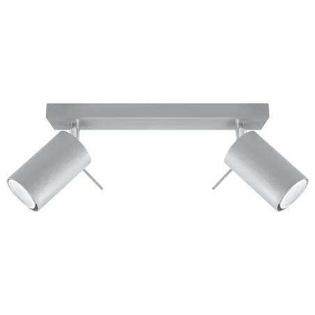 Plafonnier RING 2, acier gris, GU10 - Pas cher