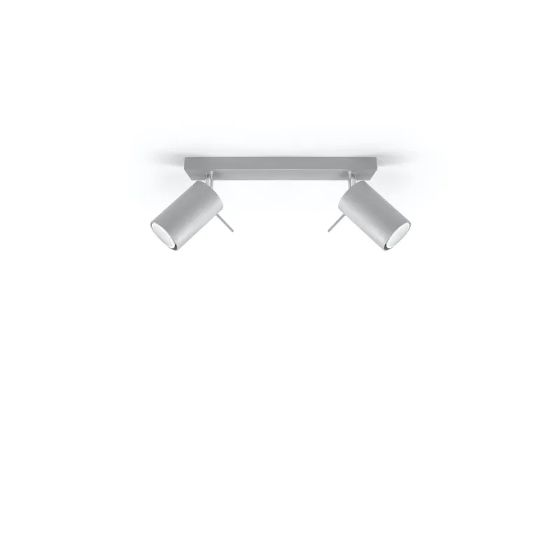 Plafonnier RING 2, acier gris, GU10 - Pas cher