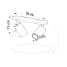 Plafonnier RING 2, acier gris, GU10 - Pas cher
