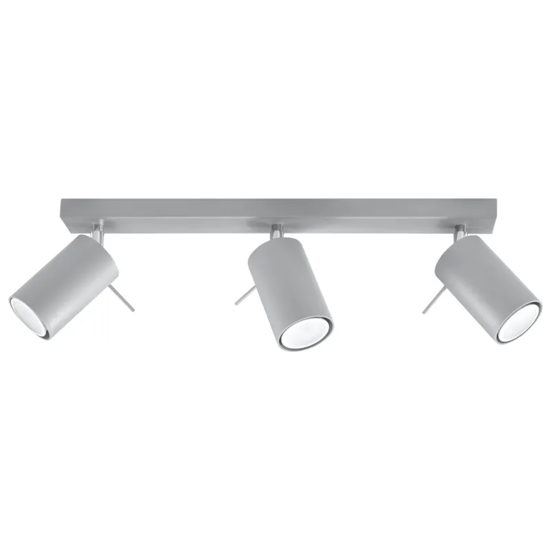 Plafonnier RING 3, acier gris, GU10 - Pas cher