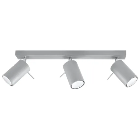 Plafonnier RING 3, acier gris, GU10 - Pas cher