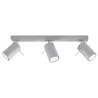 Plafonnier RING 3, acier gris, GU10 - Pas cher