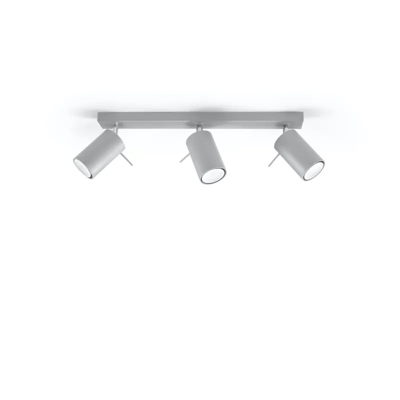 Plafonnier RING 3, acier gris, GU10 - Pas cher