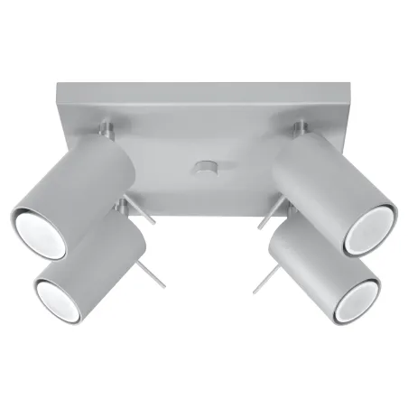 Plafonnier RING 4, acier gris, GU10 - Pas cher
