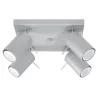 Plafonnier RING 4, acier gris, GU10 - Pas cher