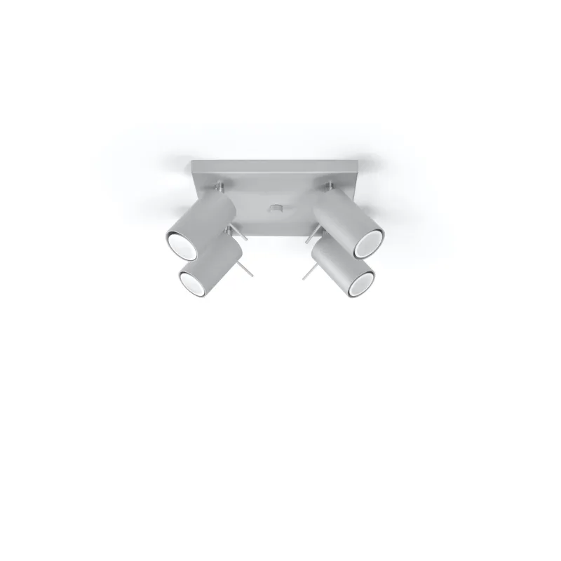 Plafonnier RING 4, acier gris, GU10 - Pas cher