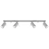 Plafonnier RING 4L, acier gris, GU10 - Pas cher