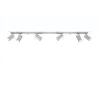 Plafonnier RING 6L, acier gris, GU10 - Pas cher