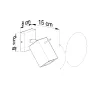 Applique MERIDA 1, acier gris, GU10 - Pas cher