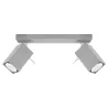 Plafonnier MERIDA 2, acier gris, GU10 - Pas cher