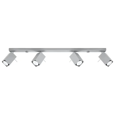 Plafonnier MERIDA 4L, acier gris, GU10 - Pas cher