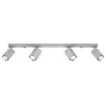 Plafonnier MERIDA 4L, acier gris, GU10 - Pas cher