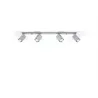 Plafonnier MERIDA 4L, acier gris, GU10 - Pas cher