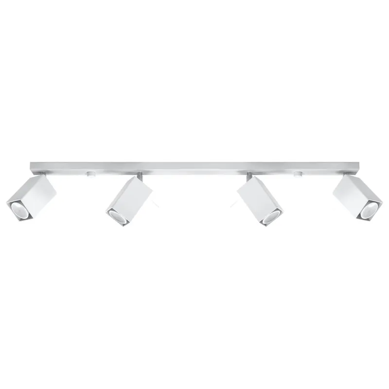 Plafonnier MERIDA 4L, acier blanc, GU10 - Pas cher