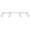 Plafonnier MERIDA 4L, acier blanc, GU10 - Pas cher