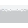 Plafonnier MERIDA 6L, acier blanc, GU10 - Pas cher