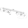 Plafonnier MERIDA 6L, acier blanc, GU10 - Pas cher