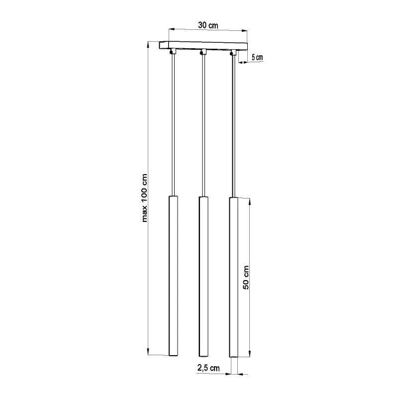 Suspension PASTELO 3, acier blanc - Pas cher