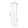 Suspension PASTELO 3, acier blanc - Pas cher