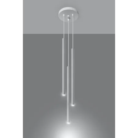 Suspension PASTELO 3P, acier blanc - Pas cher