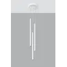 Suspension PASTELO 3P, acier blanc - Pas cher
