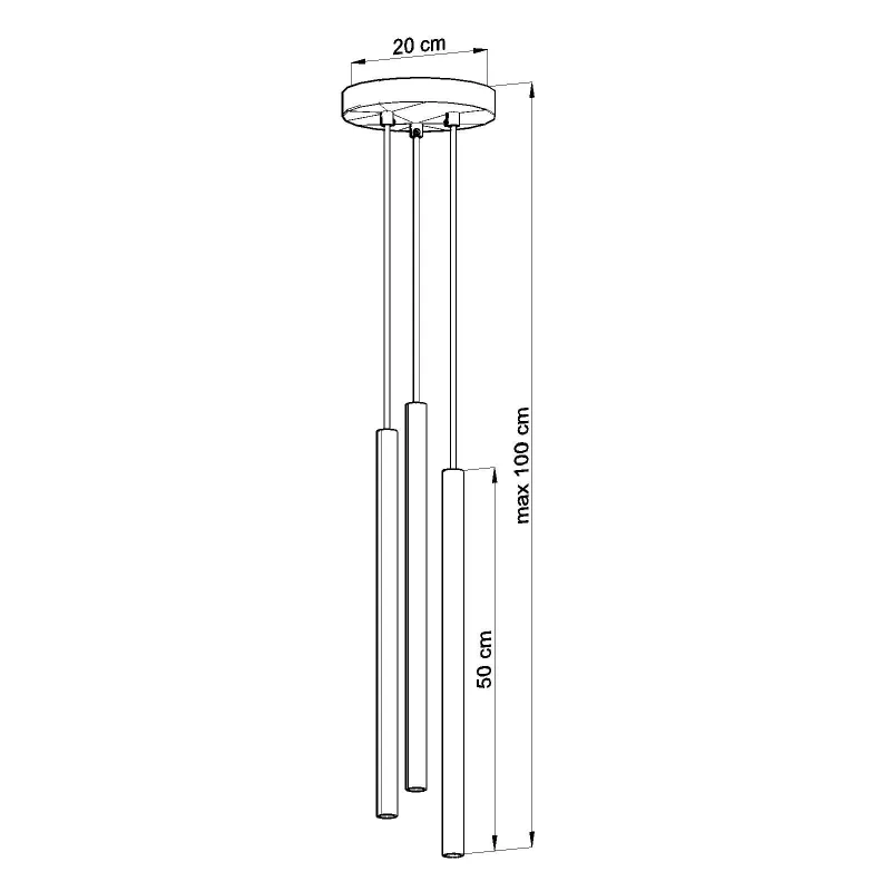 Suspension PASTELO 3P, acier blanc - Pas cher