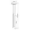 Suspension PASTELO 3P, acier blanc - Pas cher