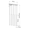 Suspension PASTELO 5, acier blanc - Pas cher