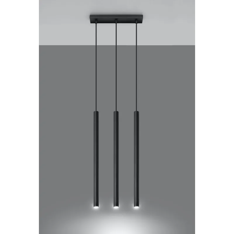 Suspension PASTELO 3, acier noir - Pas cher
