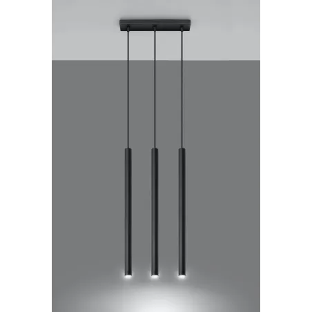 Suspension PASTELO 3, acier noir - Pas cher