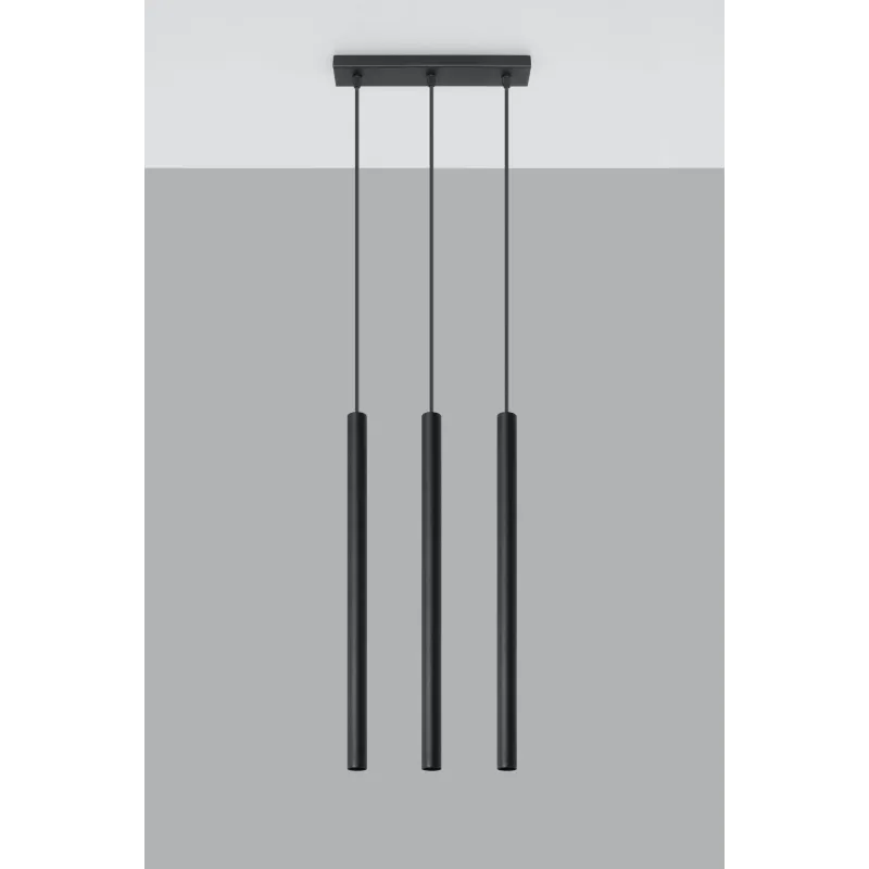 Suspension PASTELO 3, acier noir - Pas cher