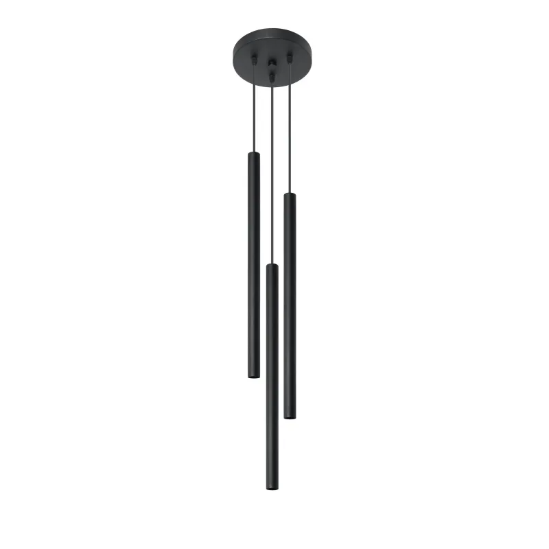 Suspension PASTELO 3P, acier noir - Pas cher