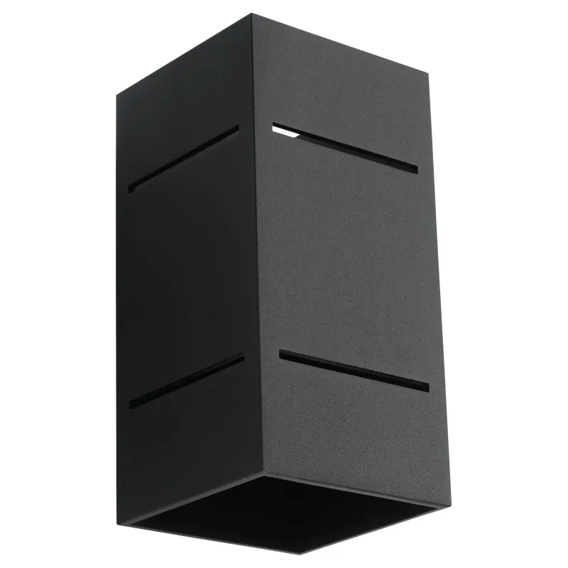 Applique BLOCCO, aluminium noir - Pas cher