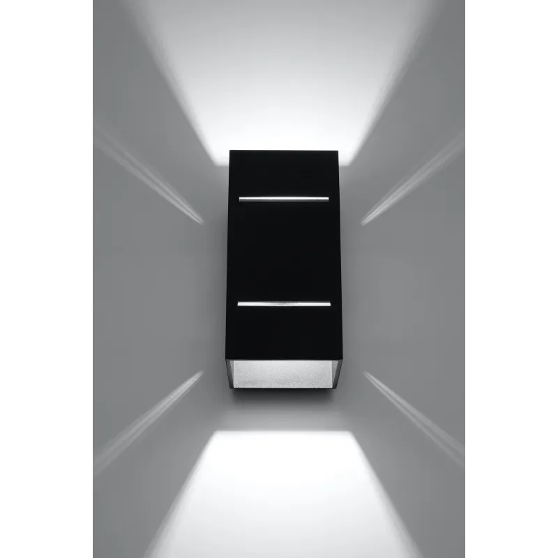 Applique BLOCCO, aluminium noir - Pas cher