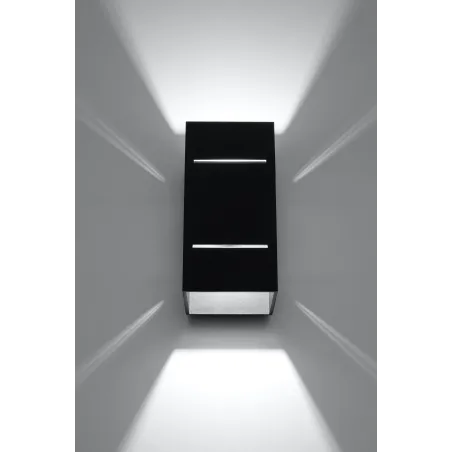 Applique BLOCCO, aluminium noir - Pas cher