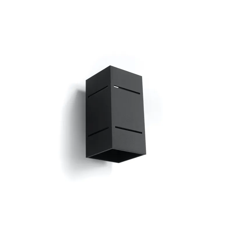 Applique BLOCCO, aluminium noir - Pas cher