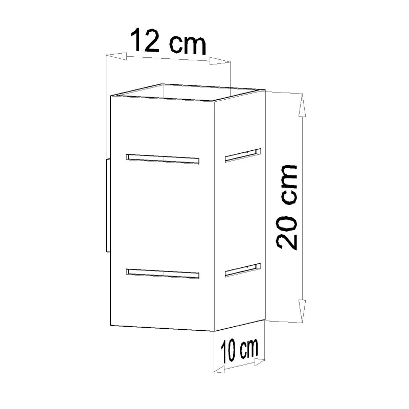 Applique BLOCCO, aluminium noir - Pas cher